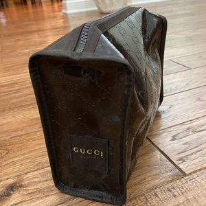 Authentic GUCCI Brown Signature Cosmetics Case